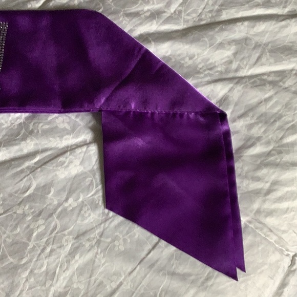 Party satin purple party banner cross shoulder with bling 50 years 💕💕💕 - Picture 4 of 12